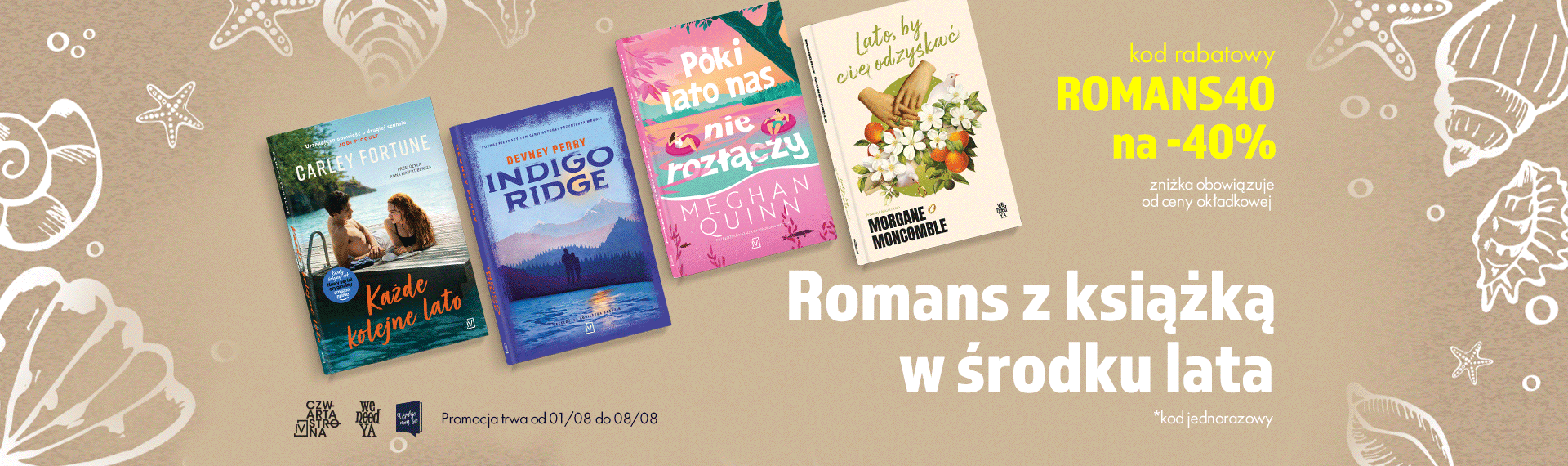 Romans z książką w środku lata promo desktop