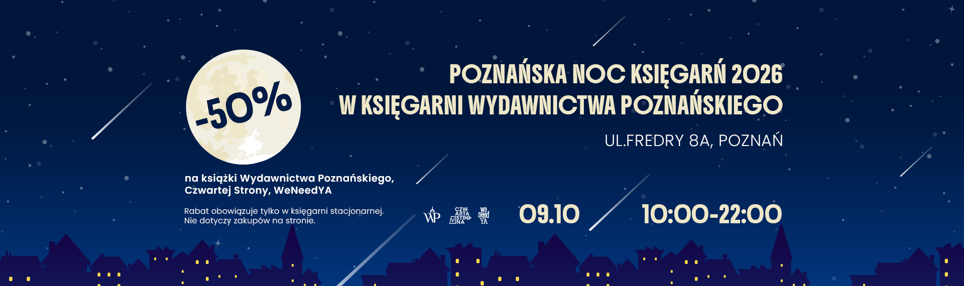 Poznańska Noc Księgarń 2026 stacjonarnie - desktop
